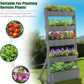 SUNYRISY 4 Tiers Vertical Raised Garden Bed Outdoor Planter Tower, Wooden Freestanding Planter Box for Planting Herbs Flowers Vegetables Backyard Patio Balcony Indoor Outdoor Gardening, Grey