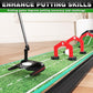 CHAMPKEY Dual-Hole Golf Putting Green Indoor with 3 Golf Putting Gates - Improves Putting Accuracy and Skill Levels Golf Putting Mat - Ideal for Indoor and Outdoor Training