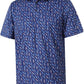 Men's Golf Polo Shirts Short Sleeve Striped Performance Moisture Wicking Dry Fit Golf Shirts for Men