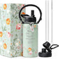 32oz Insulated Water Bottle,Stainless Steel Vacuum Water Bottle, BPA-Free & Leakproof -with Paracord Handle,Strap,Straw Spout Lids, Water Jug for Gym Sports,Christmas Gifts for Women