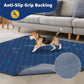 LOOBANI Pee Pads for Dogs Washable: Reusable Dog Pee Pads for Medium Pet, 2 Pack Waterproof Puppy Whelping Pads 36" x 41", Non-Slip Potty Training Mat for Dog Playpen, Floor, Cage, Sofa, Crate, Blue