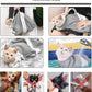 8 Piece Cat Grooming Supplies ，Adjustable Multifunctional Anti-Bite Shower net Bag，Cat Claw Covers，Cat Bath Brush and Cat Nail Clipper(Grey-B)