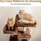 MWPO 70.1-Inch Large Cat Tree, Multi-Level Tall Cat Tower for Indoor Cats, Plush Cat Condo with Big Padded Perches, Sisal-Covered Scratching Posts, Hammock, Toys for Kittens & Cats - Brown