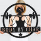 Personalized Gym Sign - Custom Name Metal Sign - Workout Room Home Decor - Family Gym Wall Art - Gifts for Mom Sister Women, Metal Gym Signs