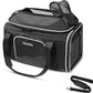 Petskd Top-Expandable Pet Carrier 17x11x9.5 Inches Alaska Airline Approved, Soft-Sided Carrier for Small Cats and Dogs with Locking Safety Zippers and Anti-Scratch Mesh(Black)