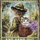 Garden Sign I Just Want To Work In My Garden and Hang Out With My Cat Vintage Metal Tin Sign Retro for Home Patio Backyard 12 * 16inch