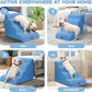 Dog Ramp and Stair for Bed 16" H-20 H,3-Step Cat Stair for Sofa and Chair,4-Step Dog Ramp for High Bed and Window,Durable Nonslip Fabric Cover for Indoor (Blue-20“H, Pet Friendly, 4)