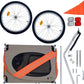 H&B Luxuries Pet Bike Trailer Load 68 Pounds, Suitable for Big and Small Dogs, Folding Storage, Detachable, Easy to Install, Breathable Protective Net Pet Cart