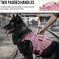 OneTigris Tactical Dog Harness for Small Dogs, No Pull Small Dog Vest Harness with Handles Breathable Military Dogs Molle Vests, Walking Hiking Training (Pink, X-Large)