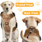 Heavy-Duty Tactical Dog Harness for Large Dogs, No Pull Adjustable Reflective Pet Vest with Molle System, K9 Military-Grade Control for Service Training, Outdoor & 10+ Breeds, Khaki Camo, X-Large