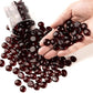 2 LB Dark Red Glass Marbles, Mini Flat Glass Beads for Vase Fillers, Floral Bottom Mancala Gems Pebbles Fish Tank Rocks for Table Aquarium,Home Decor Art Craft Supplies(0.5"~0.7")