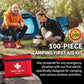 Protect Life Survival First Aid Kit for Home/Business, Camping Survival Kits | Mini Travel First Aid Kit | Camping Equipment | Small Kits for Car | Outdoor Emergency Survivals Pack - 100pcs