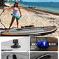 BM Paddle Board Inflatable Stand Up Paddle Board, SUP Paddleboard for Adult, Premium Accessories | Non-Slip EVA Deck & Foam Handles, Camera Mount, Double Action Pump, 85L Travel Backpack