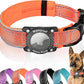Upgraded AirTag Dog Collar, IP68 Waterproof Dog Collar with Apple Air Tag Holder, Reflective Adjustable Heavy Duty Dog Collars with Soft Padded for Small, Medium and Large Dogs,Orange, XL