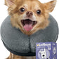 Soft Inflatable Dog Cone Collar Alternative After Surgery - Dog Neck Donut E Collar for Large Medium Small Dogs Cats Post Surgery - Recovery Collar to Stop Licking - Grey, S