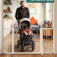 BABELIO 36-57" Extra Wide Baby/Dog Gate, Auto Close with Large Walk Thru Door,Safety for Pet, House, Stairs and Doorways, Pressure Mounted for Chlid, White