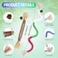 Cat Toys Chew Rope & Silvervine Sticks for Bored Indoor Adult Cats, 2Pcs Interactive Catnip Toys for Cats with Refillable Natural Catnip Bag for Teeth Cleaning