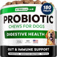 StrellaLab Dog Probiotics Treats for Picky Eaters (180ct) - Digestive Enzymes + Prebiotics - Chewable Fiber Supplement - Allergy, Diarrhea, Gas, Constipation, Upset Stomach Relief - Improve Digestion