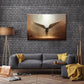 Fantasy Angel Stretched Canvas Wall Art for Living Room Bedroom Home Decoration,Abstract Anime Picture Print Painting Decor Artwork,Mysterious Wing Man Gallery Wrapped Gift,Inner Frame (32x48 Inches)