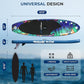 SereneLife Inflatable Stand Up Paddle Board with Premium SUP Accessories – Wide Stable Design with Non-Slip EVA Deck Pad for Adults and Youth of All Skill Levels, 350 lbs Capacity
