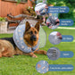 Inflatable Dog Cone Collar, Adjustable Size Soft PVC 2-in-1 Dog Donut Collar After Surgery with Detachable, Inflatable Collar for Small Medium Large Dogs and Cats (Grey, Medium)
