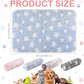 4 Pcs Waterproof Guinea Pig Blankets Washable Small Animal Fleece Bedding Absorbent Guinea Pig Cage Liners Reusable Pet Pee Pad Sleep Mat Pad Cover for Hamster Ferret (Cute Star Pattern, 24 x 16 Inch)