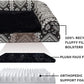 Furhaven Orthopedic Dog Bed for Large/Medium Dogs w/ Removable Bolsters & Washable Cover, For Dogs Up to 55 lbs - Plush & Southwest Kilim Woven Decor Sofa - Black Medallion, Large