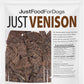 JustFoodForDogs Venison Dog Treats, Single-Ingredient Healthy Dog Treats, Made in The USA, 5 oz