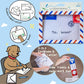 Hong Kong Airmail Soft Plush Nose-Work Squeaky Dog Toy - Durable & Cute 2-in-1 Envelope & Letter for Interactive Play, Extendable Cloth to Hide Food for Puzzle Fun, Small Medium Dogs
