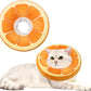 Soft Cat Cone Collar, Cute Cat Recovery Collar Suitable for Small, Medium, Large Cats,Elizabethan Neck Collar for Cats After Surgery (Orange, Small)