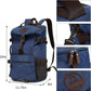 Kalesi Gym Duffle Bag Backpack 4-Way Vintage canvas with Shoes Compartment for travel Sport Hiking laptop (Vintage blue)