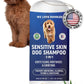 Premium 3-in-1 Sensitive Skin Dog Shampoo, Great for Allergies, Itching, Scratching, Anti-Itch Shampoo for Dogs with Oatmeal & Aloe, Made in USA, Natural Ingredients, 16 oz [We Love Doodles]