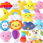 Irresistible Weather-Themed 20-Pack Squeaky Dog Toys Set for Small Dogs & Puppies, Included 16 Plush Toys with Vibrant Characters to Keep Them Busy & 4 Dog Bags