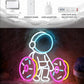 Astronaut Lifting Donut Neon Sign Astronaut Donut Neon Light Astronaut Light Sign Dimmable Bakery LED Neon Light for Club Decor Man Cave Game Room Bar Pub 12.5"×12.7"