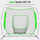 7x7 ft Baseball Net for Batting Pitching Hitting, Softball Pitching Net with Strike Zone, Tee, Ball Caddy, Softball Batting Net Baseball Training Equipment for Kids Adult Youth Sport Practice