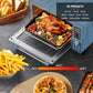 Nuwave Bravo Pro Smart Air Fryer Toaster Oven Combo, Airfryer Convection Oven Countertop, 10-in-1 Functions with Quicker & Even Crisp Technology, 1800W, 50-450°F, PFAS-Free, 21QT, Cozy Blue