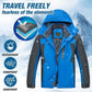 Men's Winter Ski Jacket Warm Waterproof Fleece Liner Snow Coat Hooded Windproof Mountain Raincoat