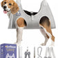 Dog Grooming Hammock Harness for Dogs & Cats with Pet Nail Clipper Trimmer - Cat Hanger Sling for Trimming Clipping Nails- Dog Hammock Restraint Bag for Small Medium Large pet （ Grey L ）