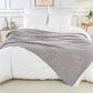 NEXHOME PRO Super Soft Throw Blankets for Couch, Twin Size Cozy Blankets Reversible Knit Blanket for Women, Fuzzy Plush Lightweight Throws for Sofa, Bed, Picnic, Taupe Grey, 60 x 80 inches