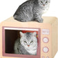 Oven Cat Scratcher Board - Durable Lounge Bed for Cats - Indoor Scratch Pad & Play House - Corrugated Toy for Cat Birthday - 17.3L*13.4W*9.1H