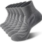 Lapulas 6 Pack Men's Ankle Socks with Cushion, Cotton Quarter Socks for Sport Training Running