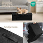 EHEYCIGA Dog Stairs for Bed 18" H, 4-Step Dog Steps for High Bed, Pet Steps for Small Dogs and Cats, Non-Slip Balanced Pet Ramp Indoor, Black