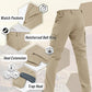 TACVASEN Men's Winter Pants 9 Pockets Fleece Snow Hiking Pants Water-Resistant Warm Softshell Thick Tactical Pants