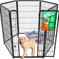 FXW Homeplus Unleashed Indoor Dog Playpen - Stress-Free and Safe Play, Heavy Duty 45 Inch 6 Wire Panels Dog Pen for Large Dogs, Black│Patented