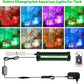 Submersible Bubble Aquarium Light：Multicolor RGB Fish Tank Light with Remote Timer & Adjustable Brightness for Pet Plants Grow - Waterproof Submersible Led Lights for 5-10In Saltwater Tanks