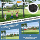Slsy 60FT Ninja Warrior Obstacle Course (10 Obstacles), Ninja Slackline Kit for Kids, Durable Playset Equipment with 10 Complete Set-Monkey Bar,Swing, Climbing Ladder & Net