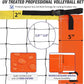 Portable Outdoor Volleyball Net Set System for Backyard Beach with Heavy Duty Poles, Durable Net, PU Volleyball & Pump, Carry Bag