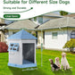 Vixzen Large Outdoor Dog House,Durable Water Resistant Resin Dog House,Doghouse for Small to Large Dogs Indoor or Outside,with Openable Windows and Elevated Floor,Blue