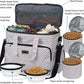 BAGLHER Dog Travel Bag, Pet Travel Bag (All Pet Travel Supplies), with 2 Pet Food Containers and 2 Collapsible Silicone Bowls; Essential Kits for Pet Travel BLW