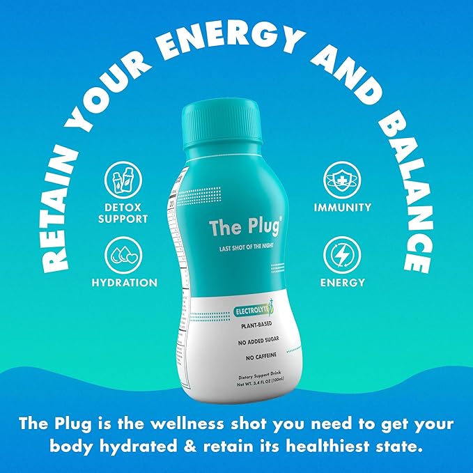 The Plug Liver Cleanse Detox & Repair Drink - Plant Based Herbal Electrolyte Drink for Liver Support & Health, Bloating Relief, Restore Antioxidants & Minerals | Liver Complex Energy Drink (2-Pack)